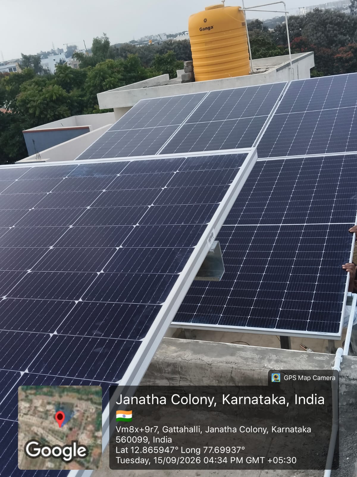 Janatha Colony rooftop solar installation